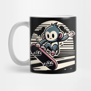 Skater Monkey Skateboard Jump Mug